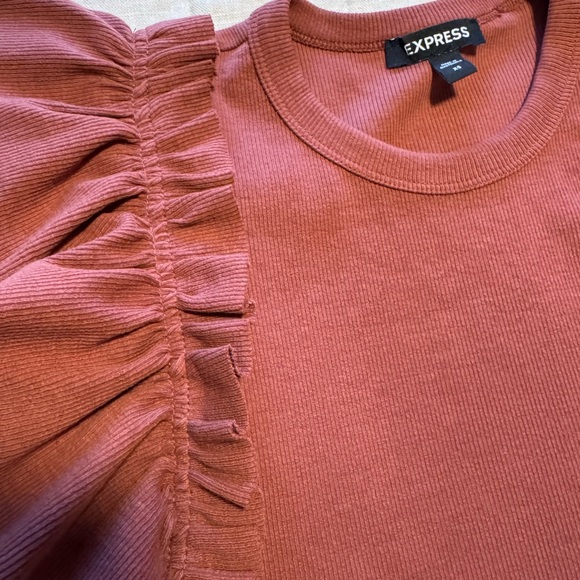 Express Pink Ruffled Blouse - Picture 2 of 2